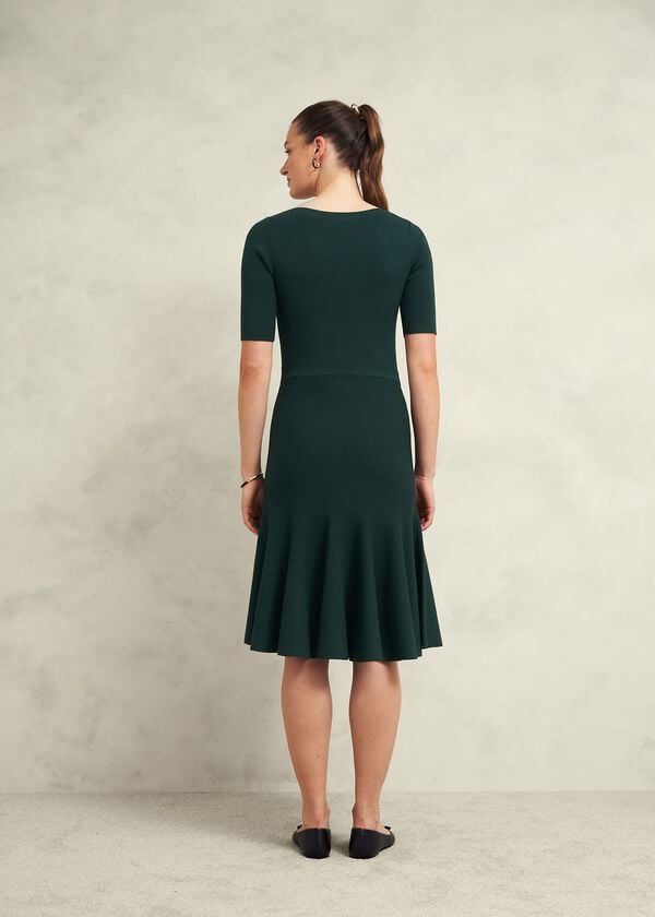 Hobbs Abbie Knitted Dress Samphire Green