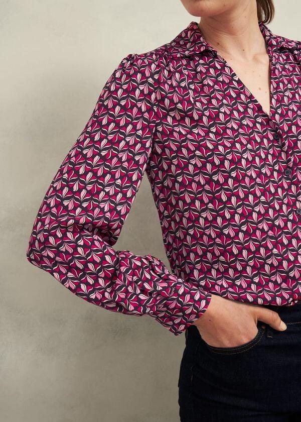 Hobbs Abigail Blouse Pink Multi