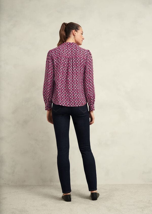 Hobbs Abigail Blouse Pink Multi
