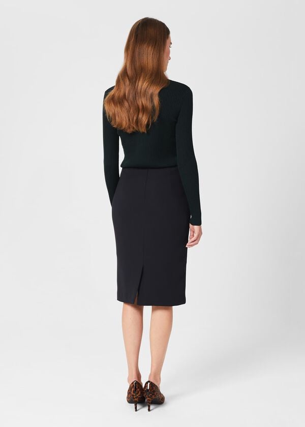 Hobbs Abigail Pencil Skirt Navy