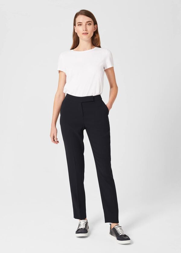 hobbs Abigail Tapered Trousers Navy