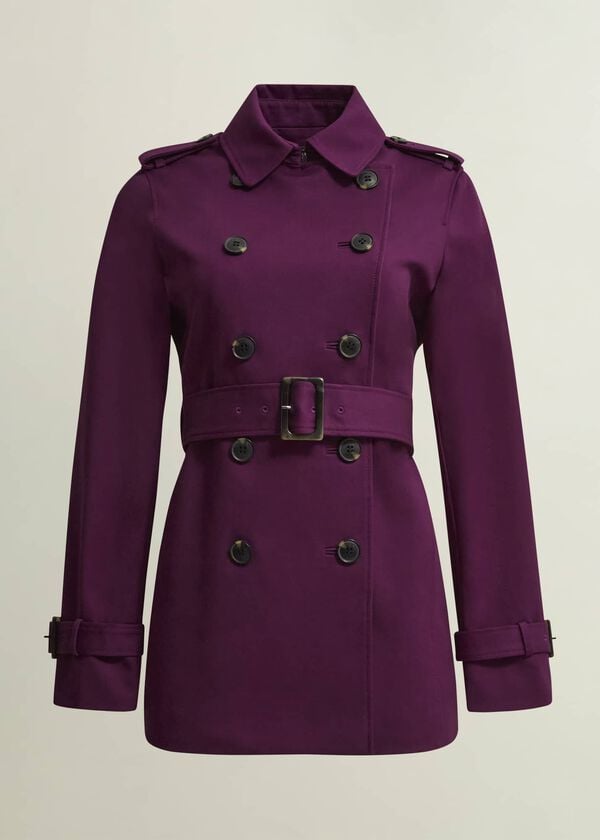Hobbs Adalee Trench Coat Warm Plum