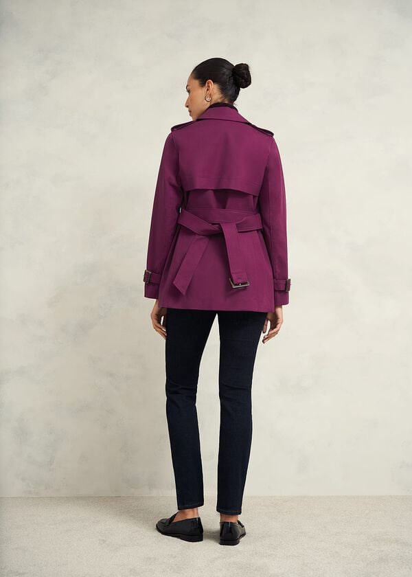 Hobbs Adalee Trench Coat Warm Plum