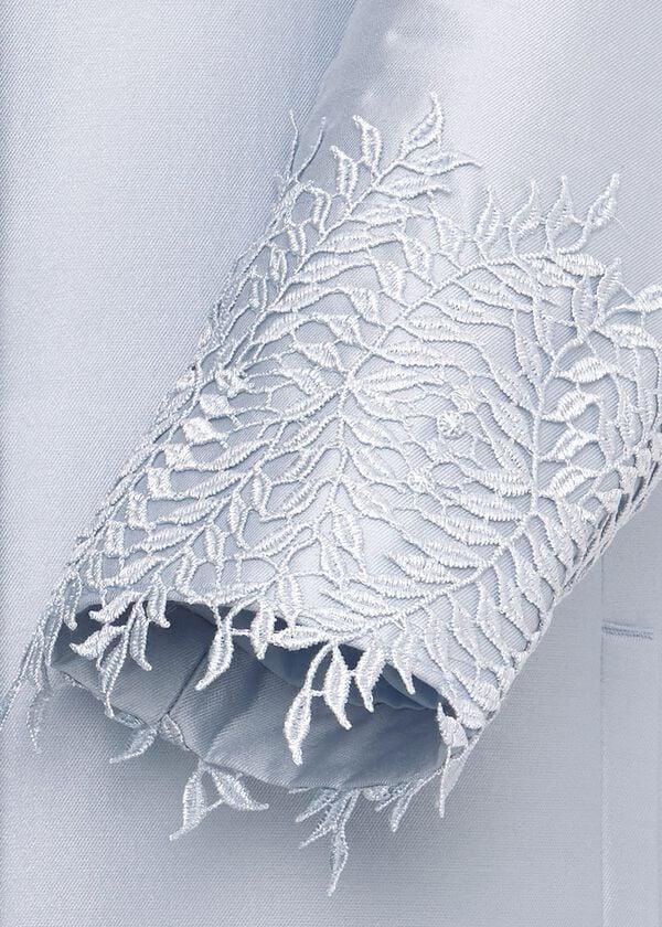 Hobbs Adela Silk Blend Coat Pale Blue