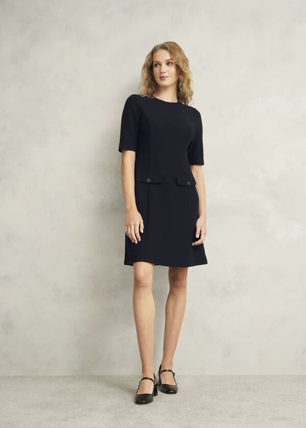 hobbs Adelaide Ponte Dress Hobbs Navy