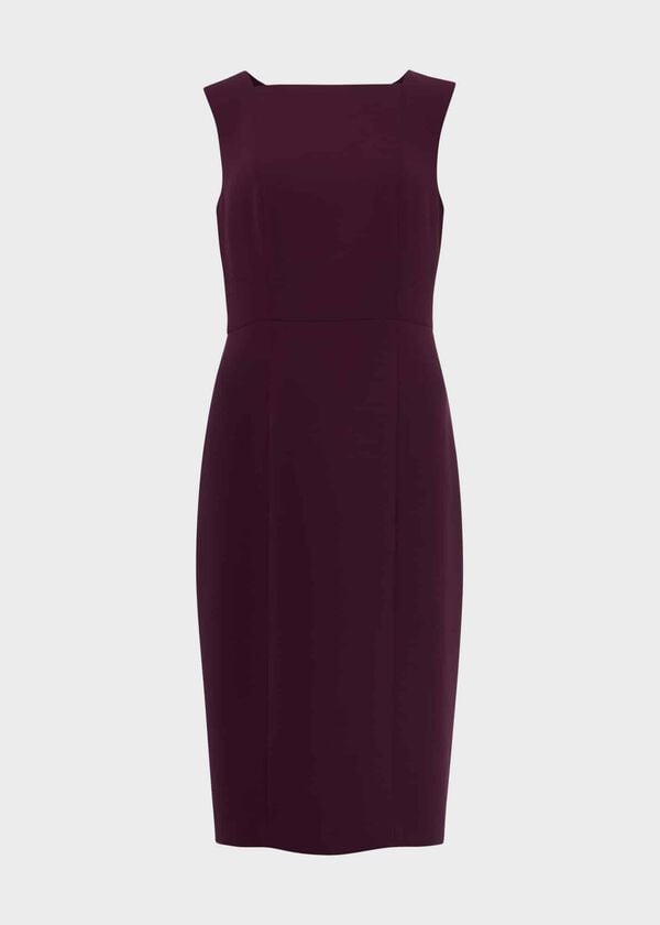 Hobbs Adelia Dress Deep Plum