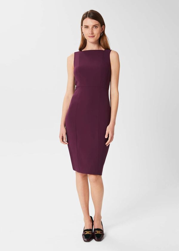 Hobbs Adelia Dress Deep Plum