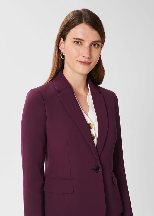 Hobbs Adelia Jacket Deep Plum