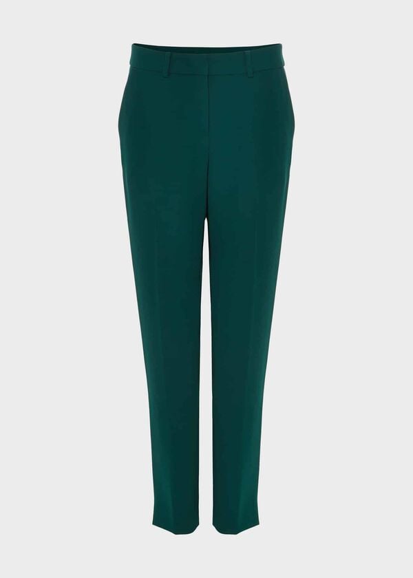 Hobbs Adelia Tapered Trousers Leaf Green