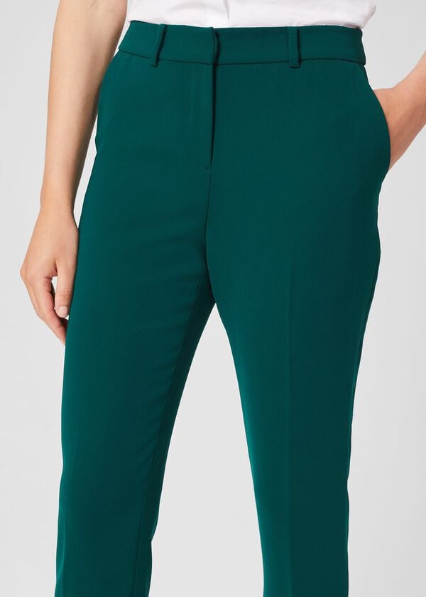 Hobbs Adelia Tapered Trousers Leaf Green