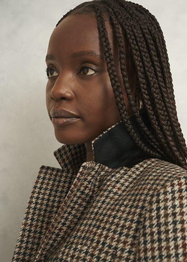 Hobbs Adeline Wool Jacket Brown Multi