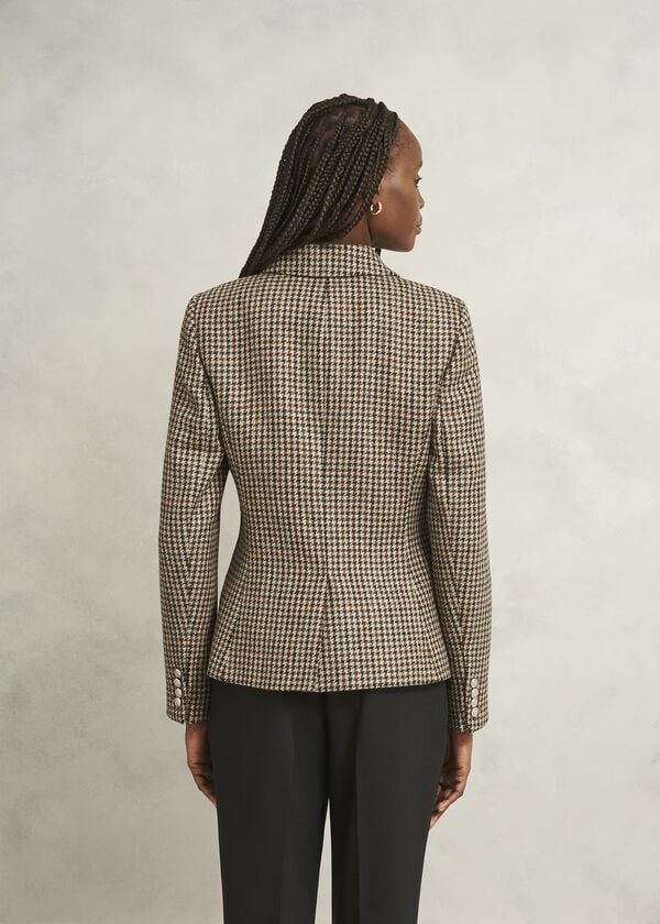 Hobbs Adeline Wool Jacket Brown Multi