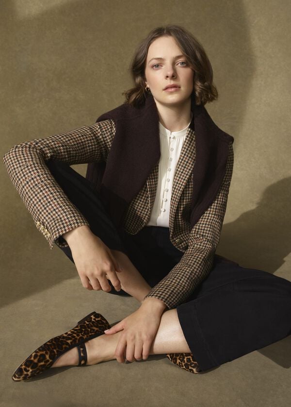 hobbs Adeline Wool Jacket Brown Multi