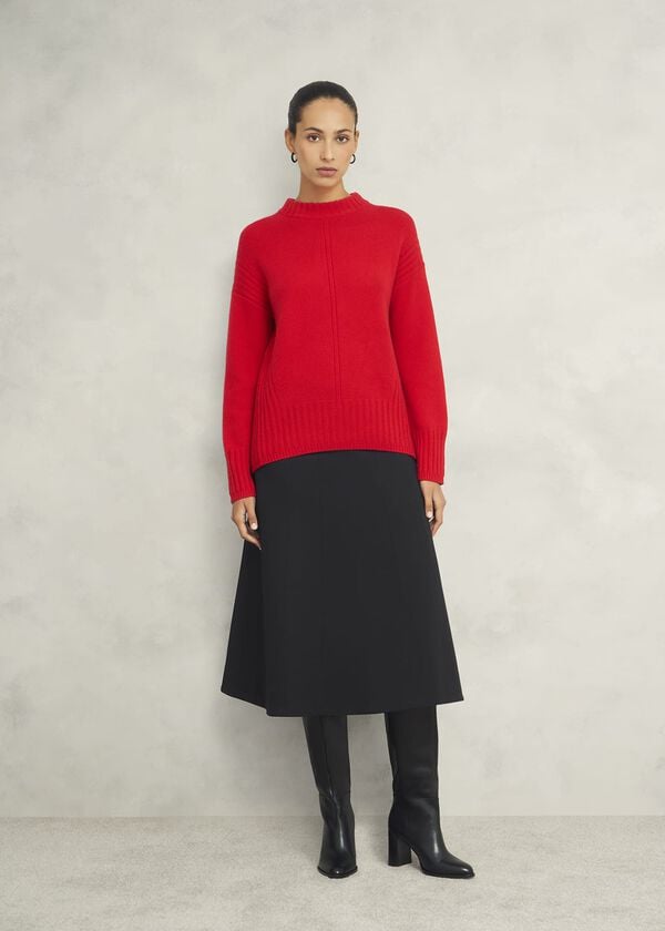 Hobbs Adley Ponte Skirt Black