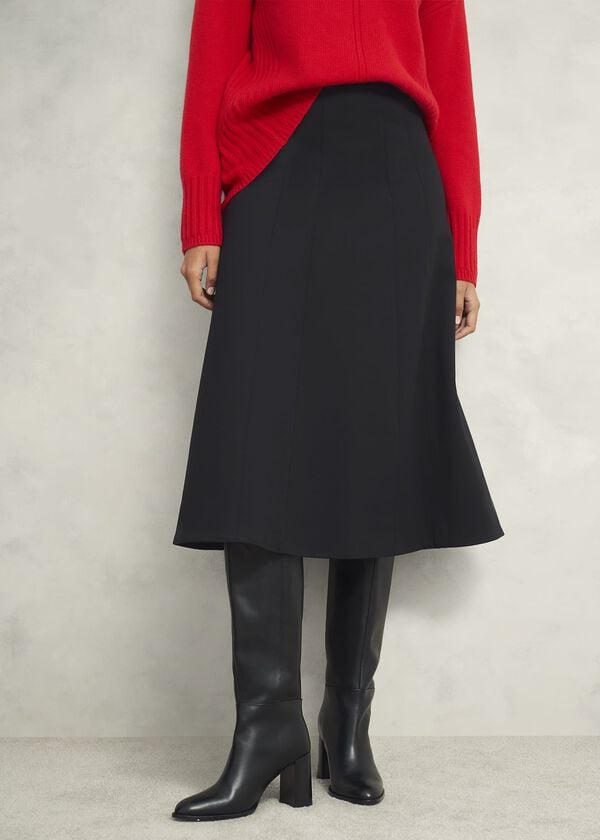 Hobbs Adley Ponte Skirt Black