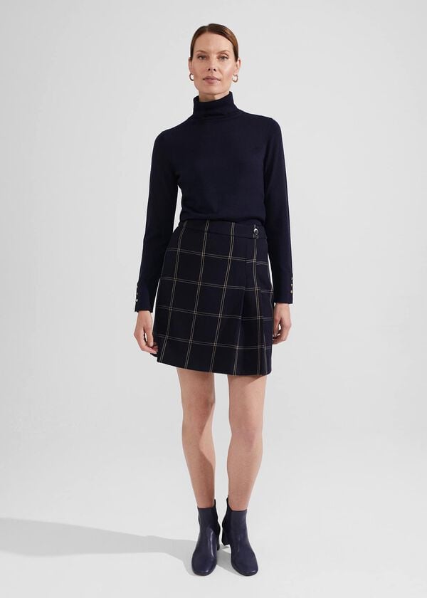 Hobbs Adley Skirt Navy Camel