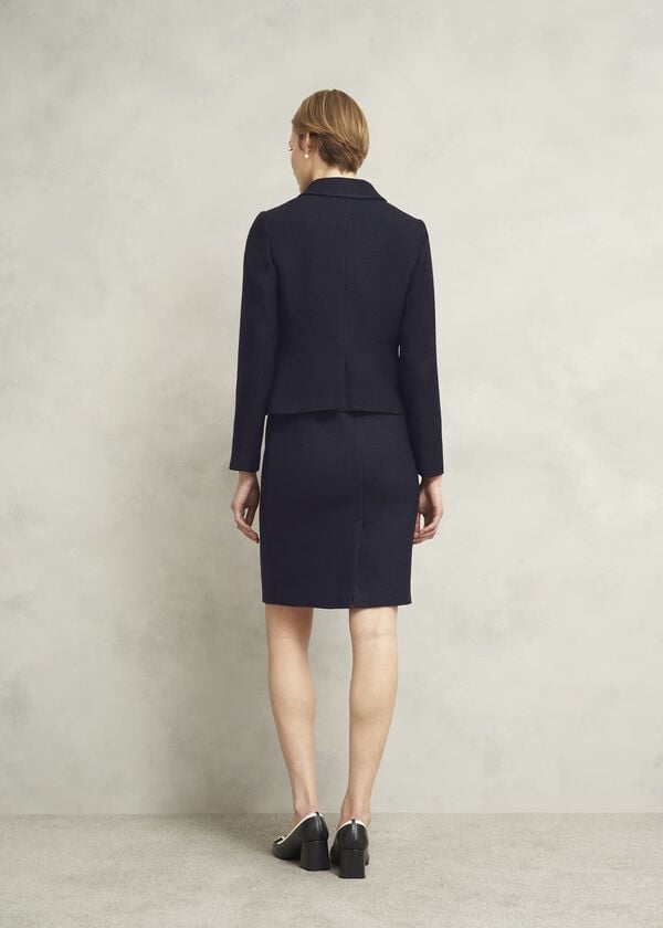 Hobbs Adrian Tweed Jacket Navy
