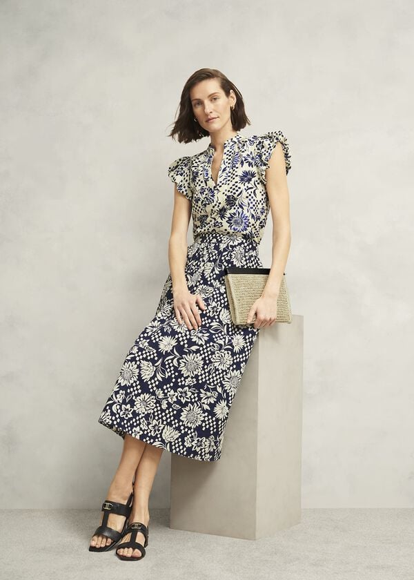 Hobbs Adrianna Clutch Natural Black