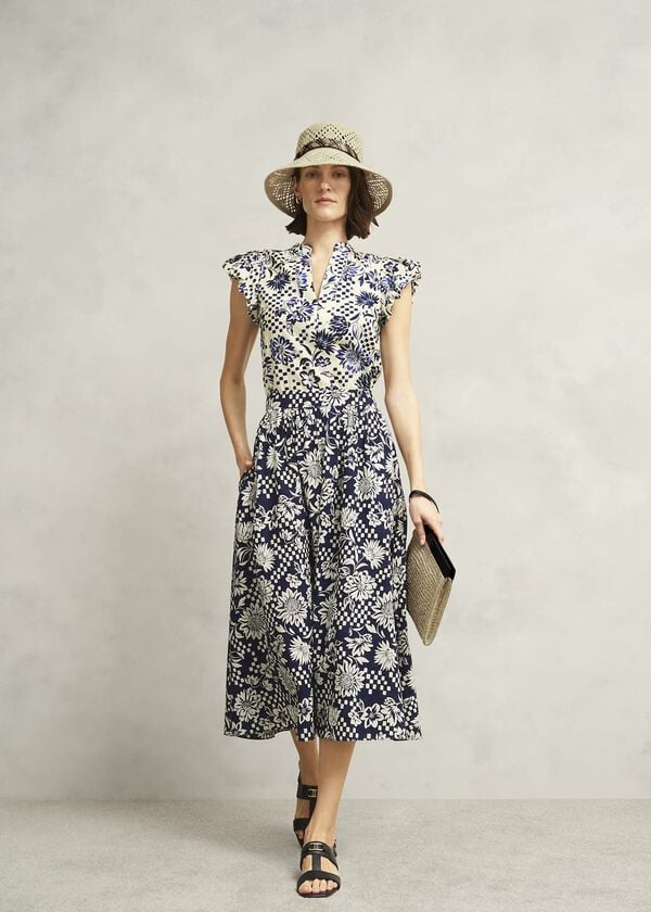 Hobbs Adrianna Clutch Natural Black