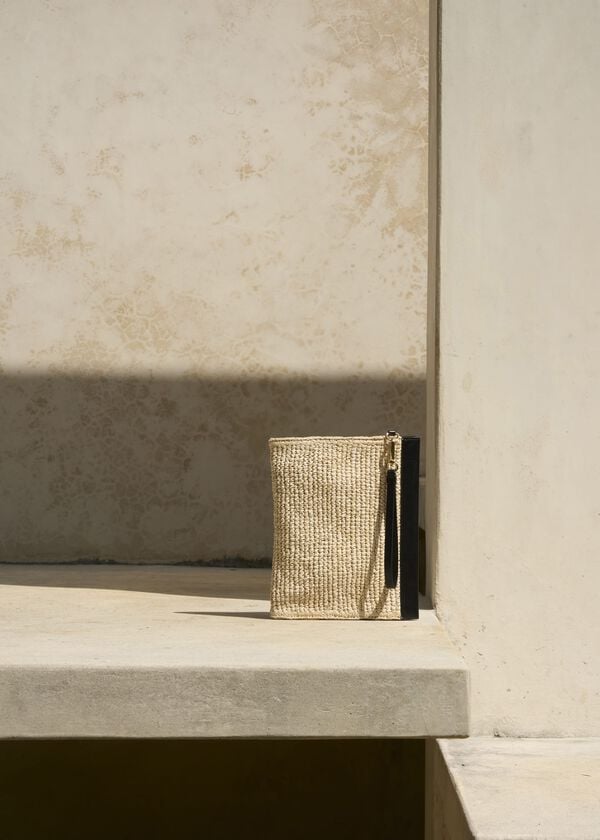 hobbs Adrianna Clutch Natural Black