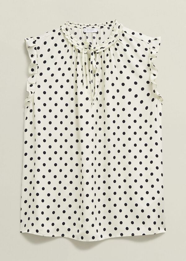 Hobbs Adriel Blouse Ivory Navy