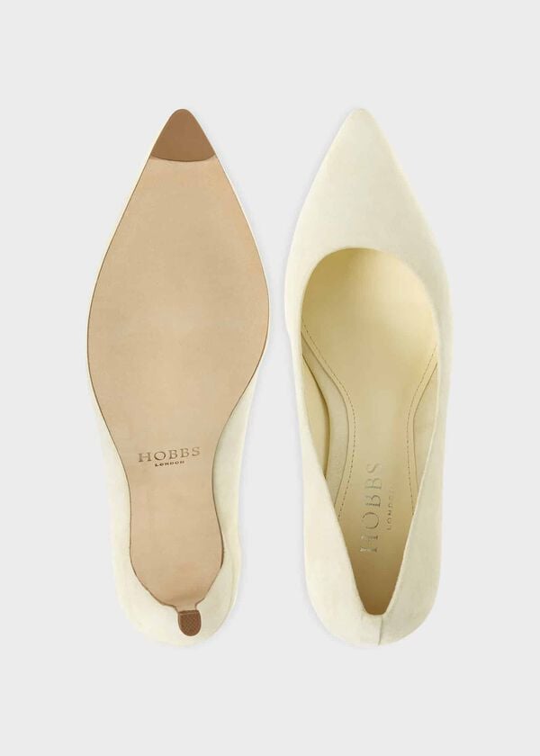 Hobbs Adrienne Court Shoes Pale Yellow