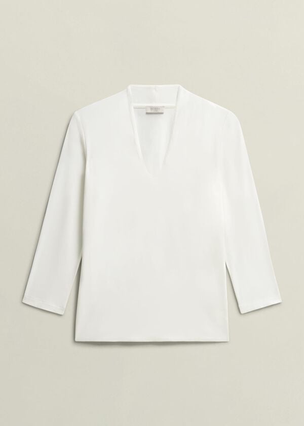 Hobbs Aimee Double Fronted Top Ivory