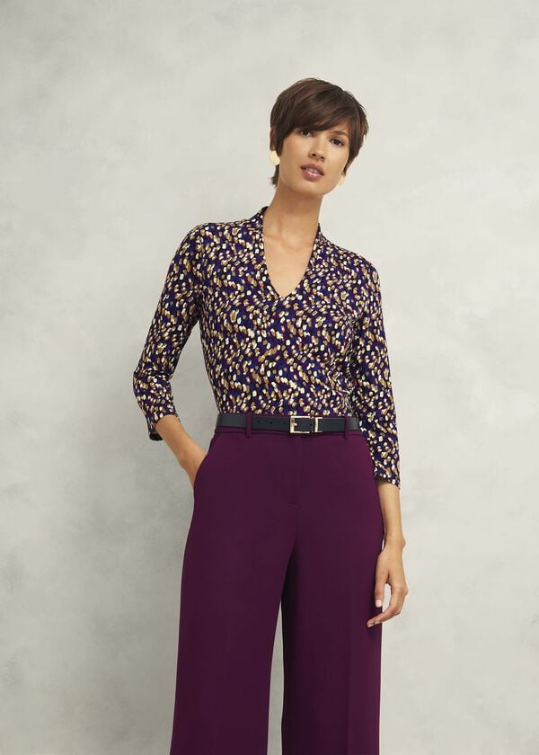 hobbs Aimee Printed Top Purple Multi