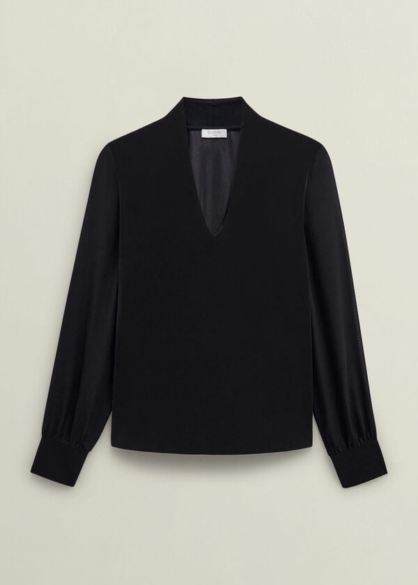 Hobbs Aimee Velvet Top Black