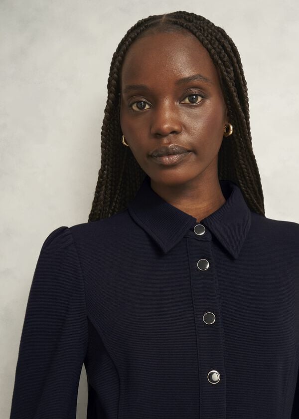 Hobbs Alara Ponte Dress Navy