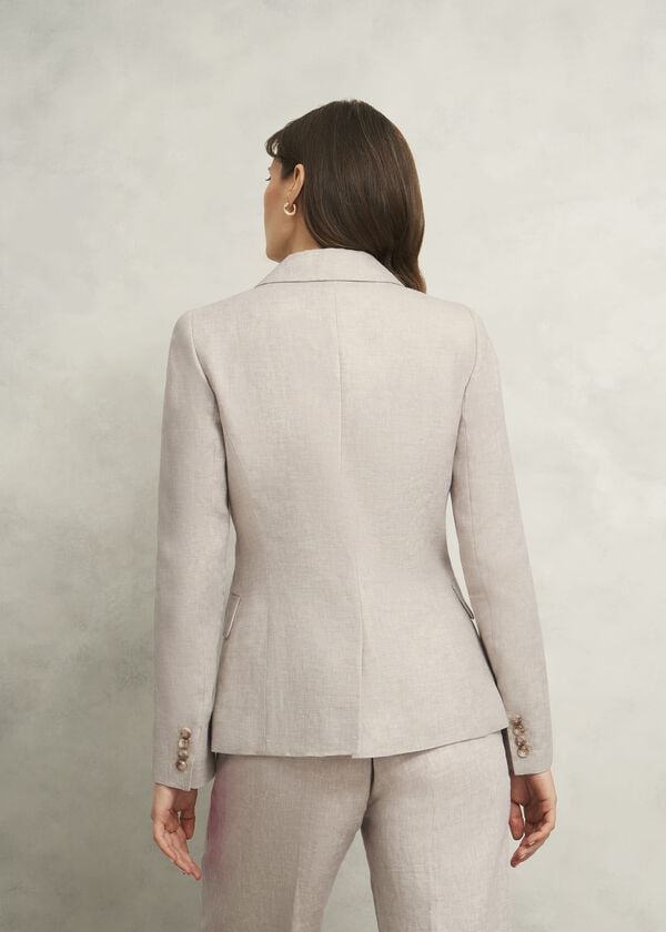 Hobbs Alessia Linen Jacket Neutral