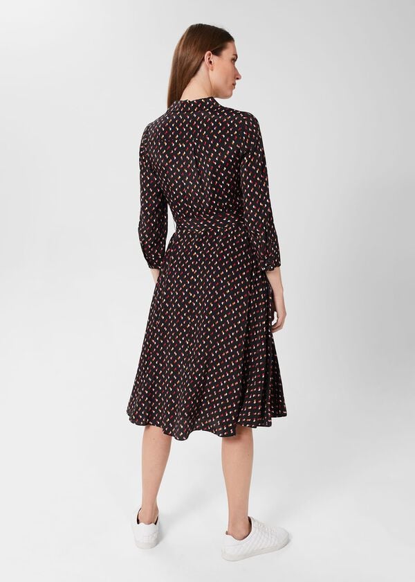 Hobbs Alex Dress Black Multi