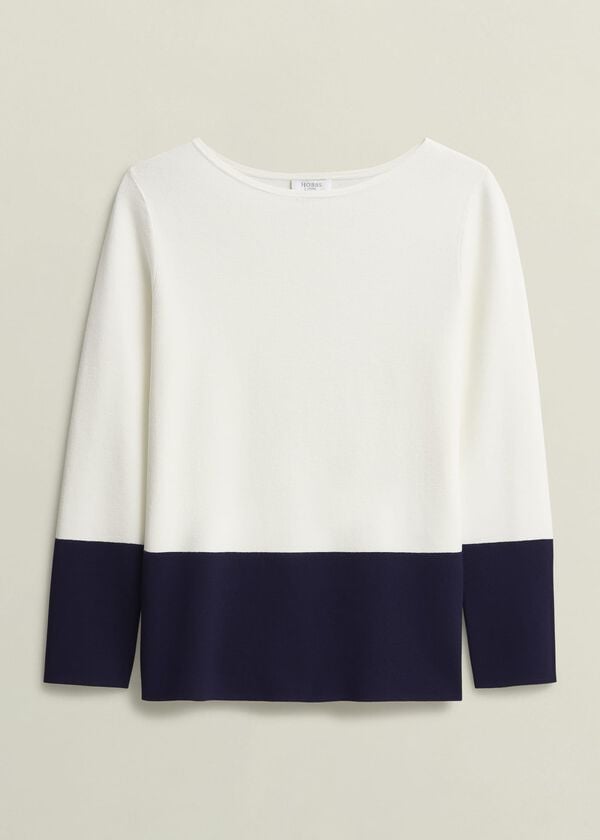 Hobbs Alice Jumper Ivory Midnight