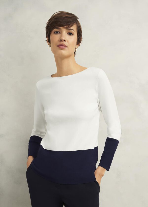 hobbs Alice Jumper Ivory Midnight