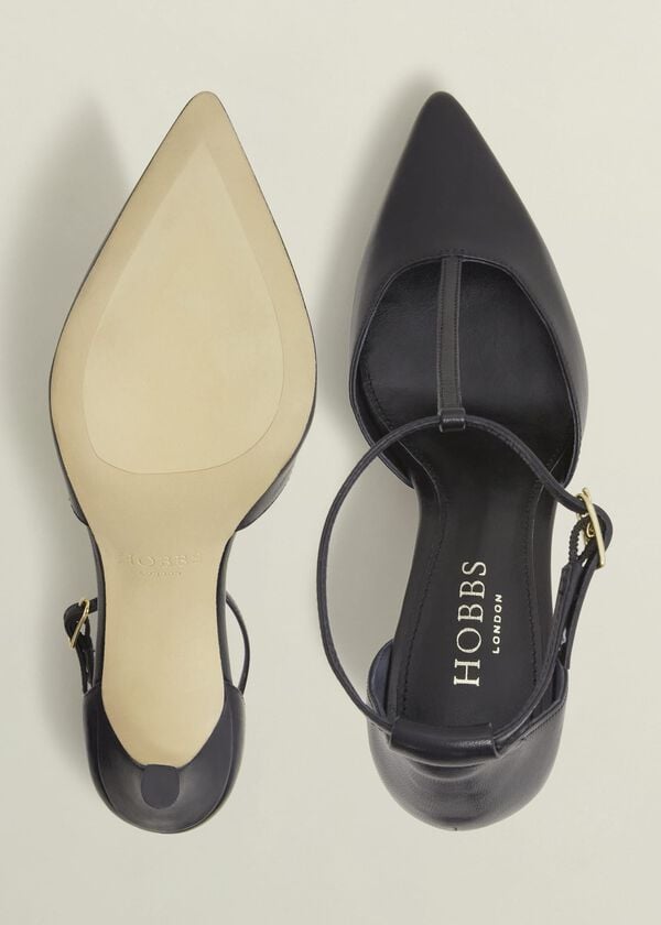 Hobbs Alice Leather T-bar Courts Black