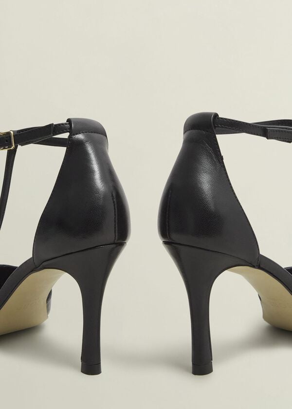 Hobbs Alice Leather T-bar Courts Black