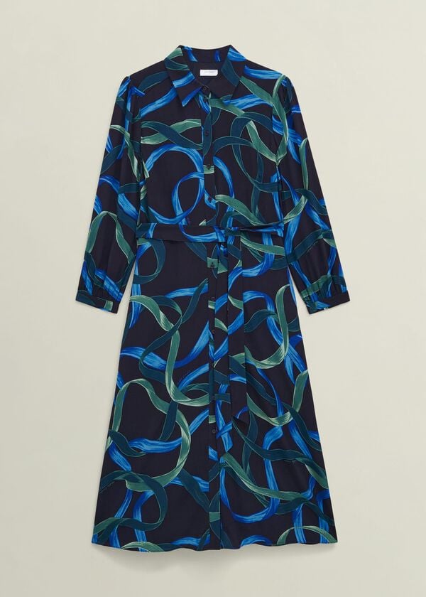 Hobbs Alis Dress Navy Multi