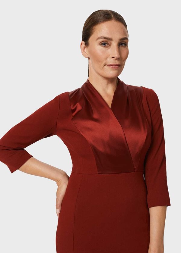 Hobbs Alisa Dress Deep Vermillion