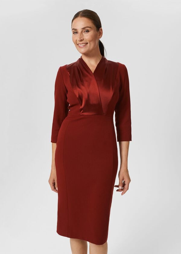 hobbs Alisa Dress Deep Vermillion