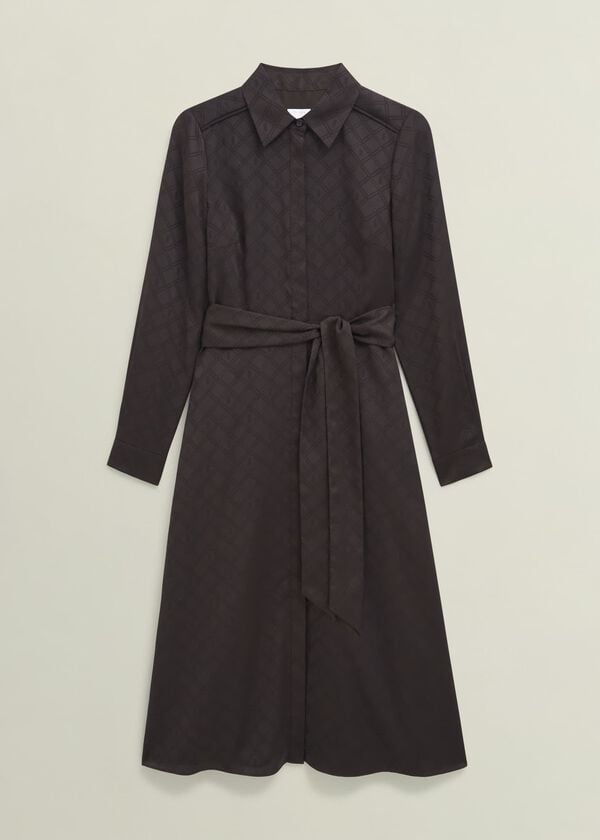 hobbs Allegra Dress Deep Brown