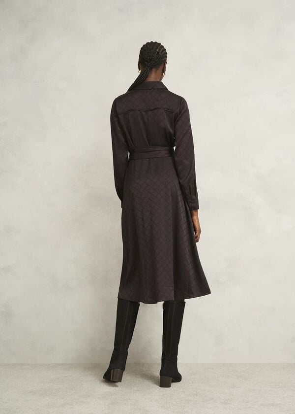hobbs Allegra Dress Deep Brown