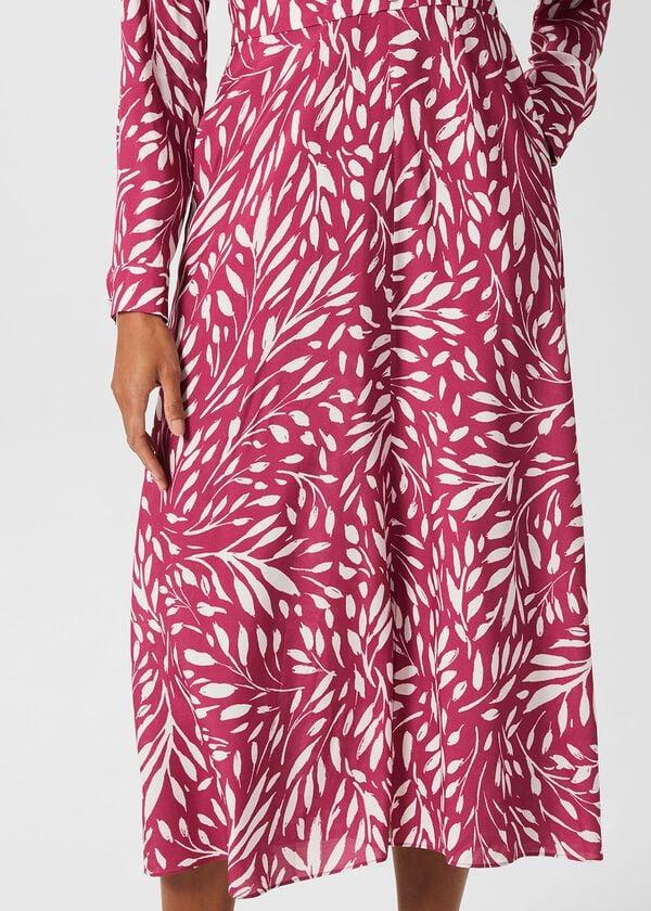 Hobbs Allison Dress Magenta Ivory
