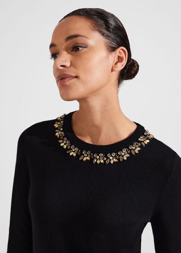 Hobbs Alora Jumper With Wool Black