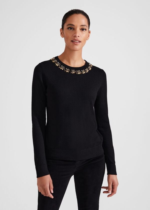 hobbs Alora Jumper With Wool Black