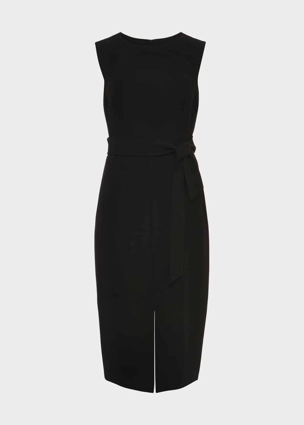 Hobbs Alva Belted Dress Black