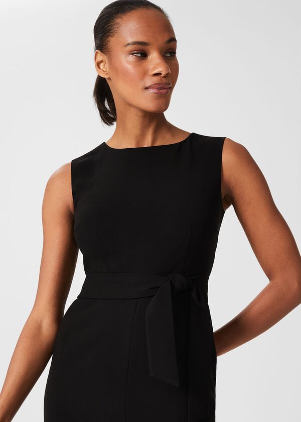 Hobbs Alva Belted Dress Black