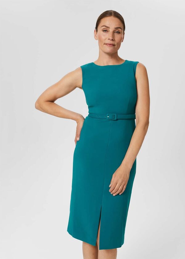 hobbs Alva Belted Dress Lagoon Blue