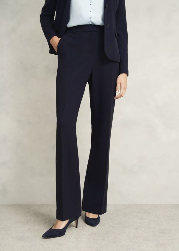Hobbs Aly Straight Trousers Navy