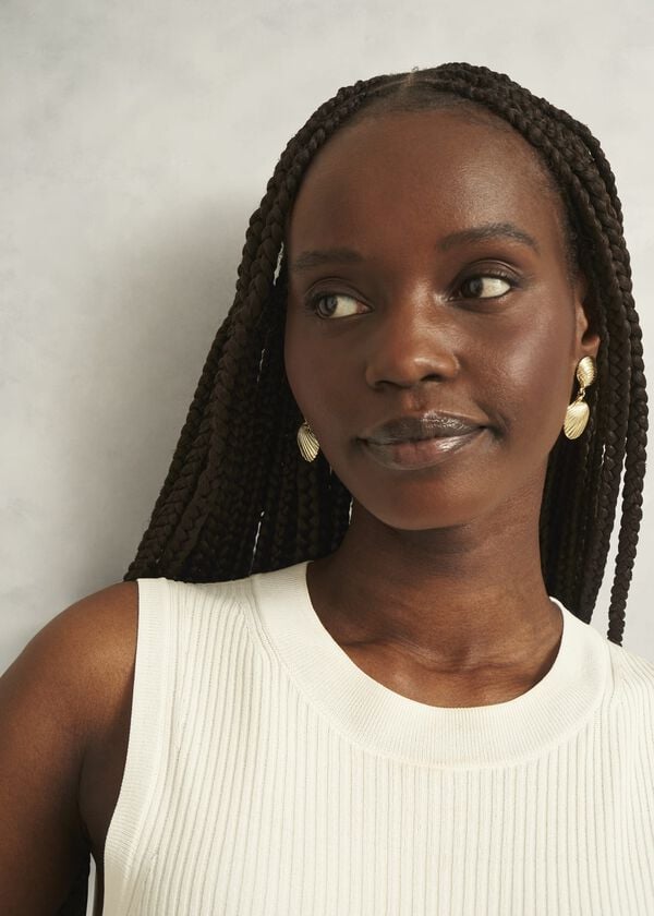 Hobbs Amaya Shell Earring Gold