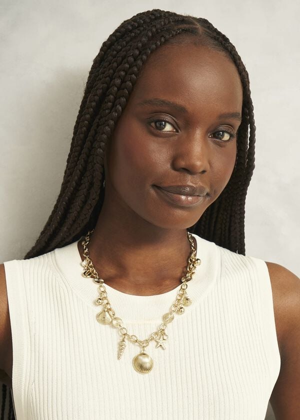 Hobbs Amaya Shell Necklace Gold